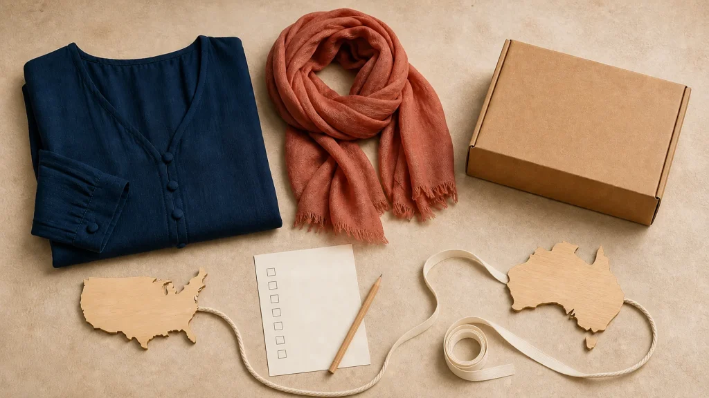 Checking an adult clothing order before forwarding from the US to Australia