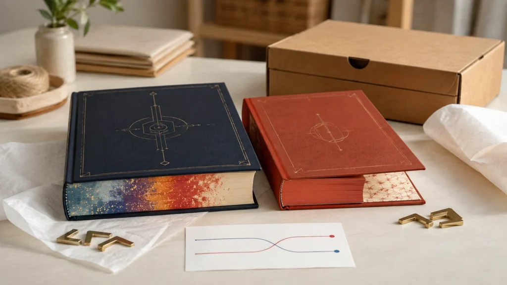 Comparing a UK book edition with a US collector edition before package forwarding