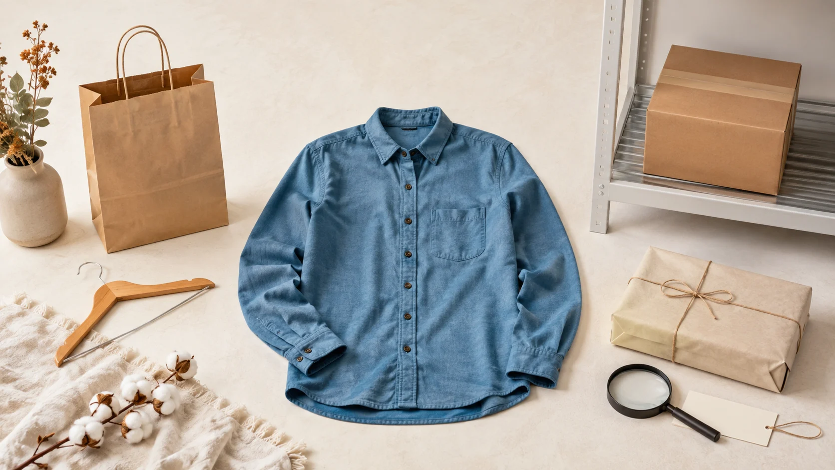 Comparing Australian, exact-item seller and US package-forwarding options for a blue cotton flannel shirt